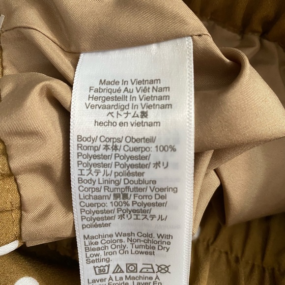 J. Crew Tan Polka Dot Skirt Elastic Waist Size XS  With Pockets Pull-on skirt - Picture 10 of 16